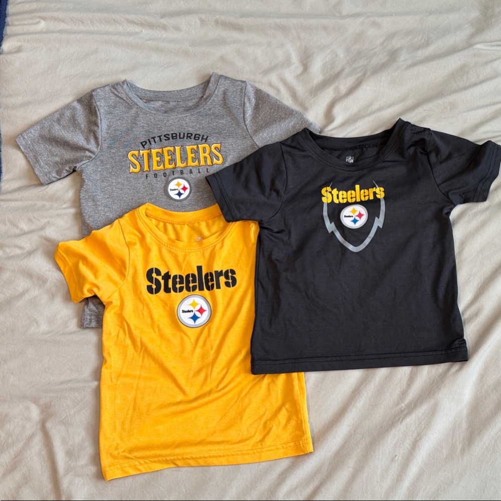 NFL Kids T-Shirt Trio - Black, Gray, and Yellow